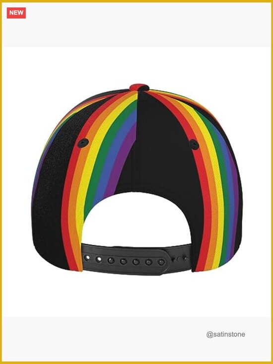 LGBT Gay Pride Rainbow Baseball Cap Adjustable Snapback Hat Unisex main image 6